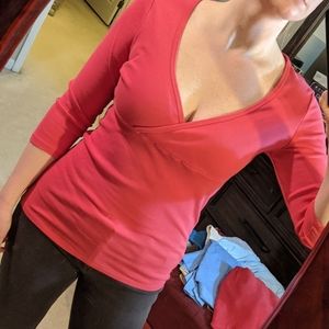 Victoria's Secret faux wrap tee